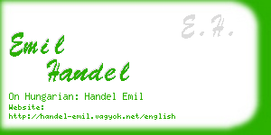 emil handel business card